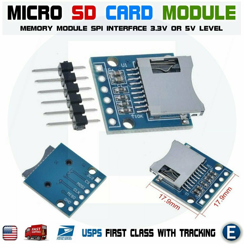 TF Micro SD Card Module Mini SD Memory Module for Arduino SPI Interfac ...