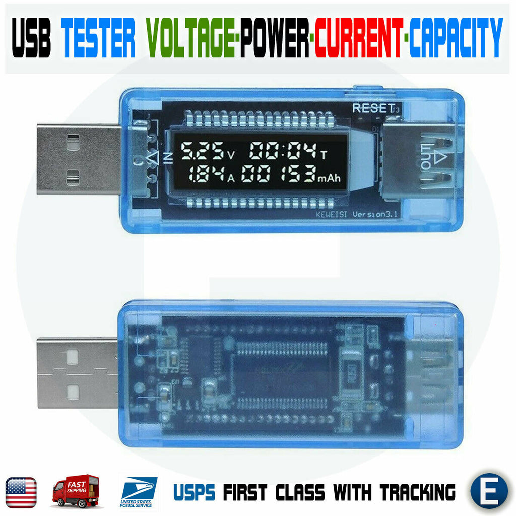 for ikke at nævne fuldstændig skrædder 3 in 1 OLED Battery Tester Power Detector Voltage Current Meter USB Ch –  eElectronicParts