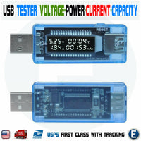 3 in 1 OLED Battery Tester Power Detector Voltage Current Meter USB Charger USA
