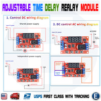 DC 12V 10A Adjustable Time Delay Relay Module LED Digital Timer Control Switch