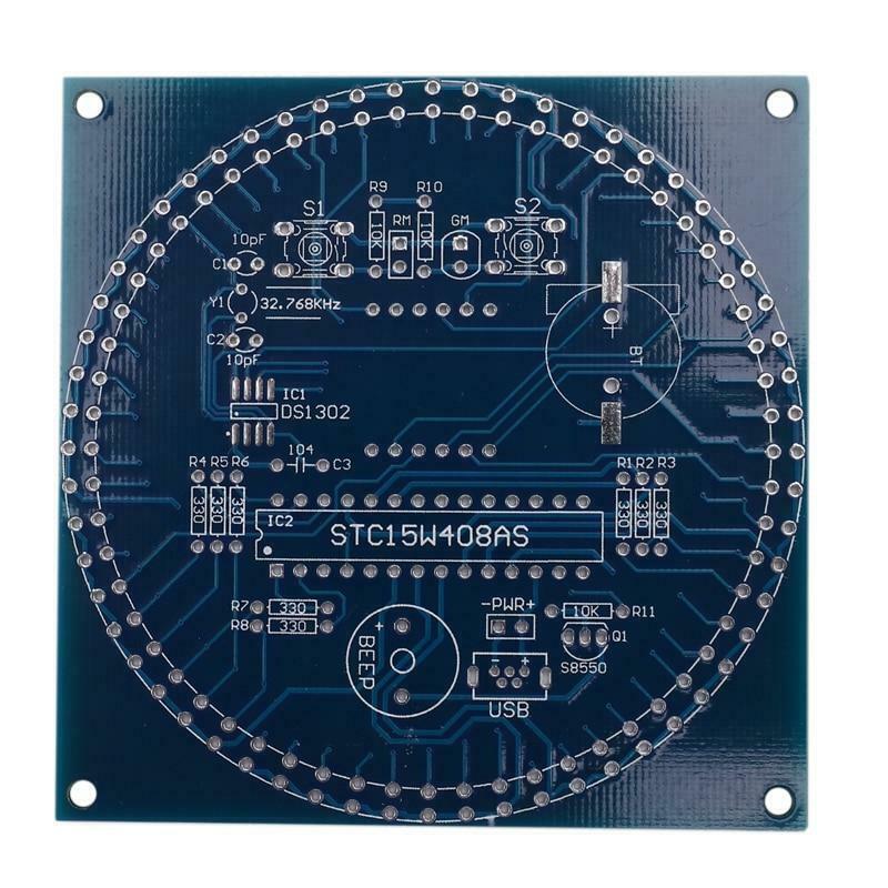 DIY Rotating Digital LED Display Module Alarm Electronic Digital Clock ...