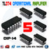 5pcs TL074CN TL074 Quad FET Low Noise OpAmp Operational Amplifier IC TI DIP-14