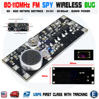 80-110MHz FM Transmitter Wireless Microphone Surveillance Spy Bug Board Module - eElectronicParts