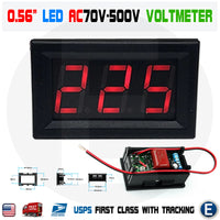 0.56 inch Red LED Digital AC Voltmeter 2 Wire AC 70V-500V Meter 110V 120V 220V