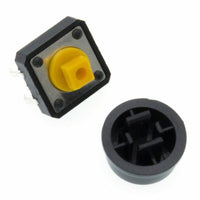 25pcs Tactile Push Button Switch Momentary Micro switch button + 25pcs Tact Caps - eElectronicParts