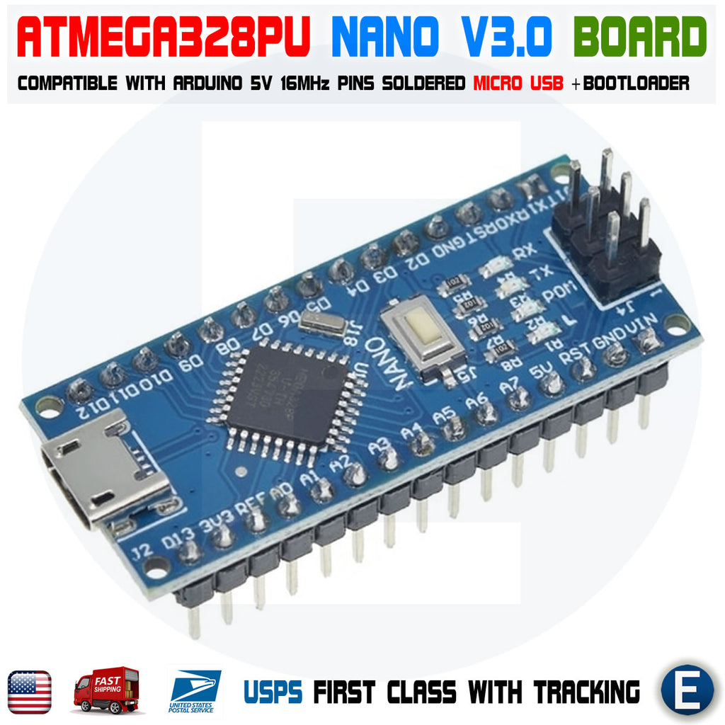 ATmega328P Nano Micro USB Controller Board Soldered Compatible with Arduino Nano V3