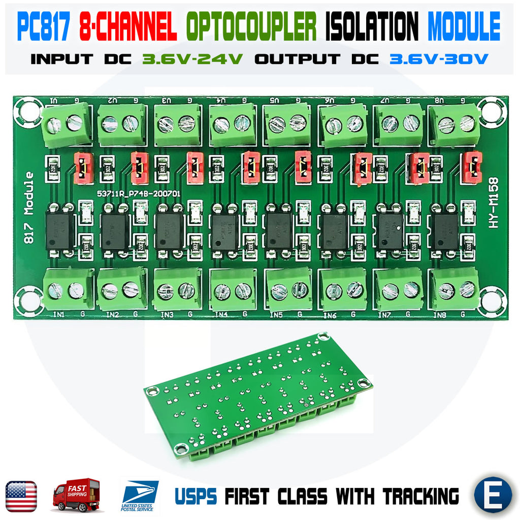 PC817 8 Channel Optocoupler Photocoupler Phototransistor Module for Ar ...