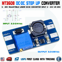 MT3608 2A DC-DC Step Up 2V-24V Power Supply Module Booster Regulator 3608