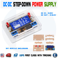 DC-DC Adjustable Power Supply Step-down Module LCD Voltage Current + Enclosure