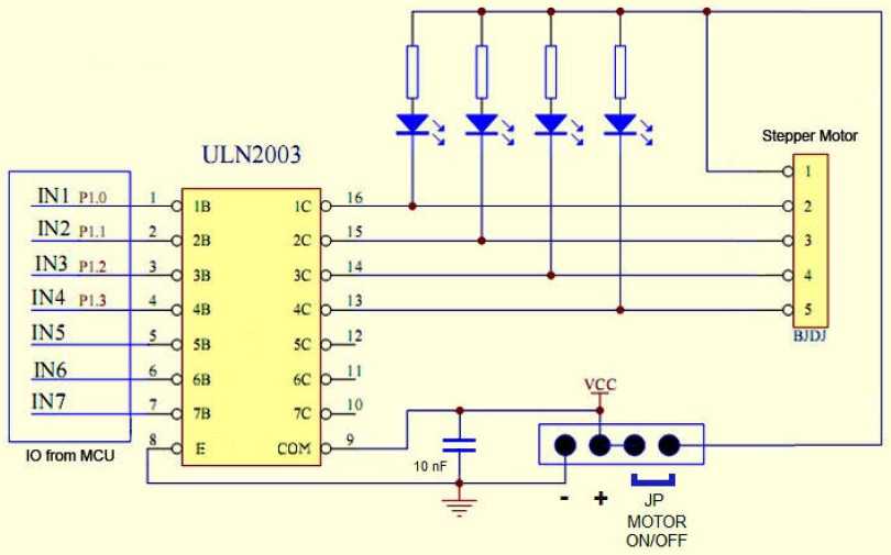 1PC ULN2003 Hi-напряжения/тока шагового двигателя драйвер для Arduino PIC и RPI