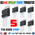 5PCS BD244C Power Transistor PNP 45V 6A 65W TO-220 Bipolar Epitaxial BD244
