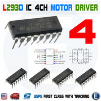 4pcs L293D L293 DIP Push-Pull Four-Channel Motor Driver Controller with Diodes - eElectronicParts