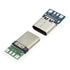 USB 3.1 Type C Pair Male+Female DIY Solder Plug PCB Connector Socket 56K Resistor