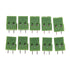 10PCS KF128-2P Green PCB Mount Screw Terminal Block Connector 2 Pin 5MM Pitch