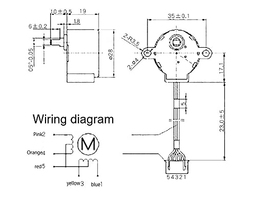 28BYJ-48 Stepper Motor With Valve Gear – DC 5V Or 12V, 4-Phase, For Arduino, Robotics & DIY Projects