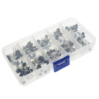 200pcs NPN PNP Transistor Assortment Kit Box BC337 BC327 2N2222 2N2907 2N3904 .. - eElectronicParts