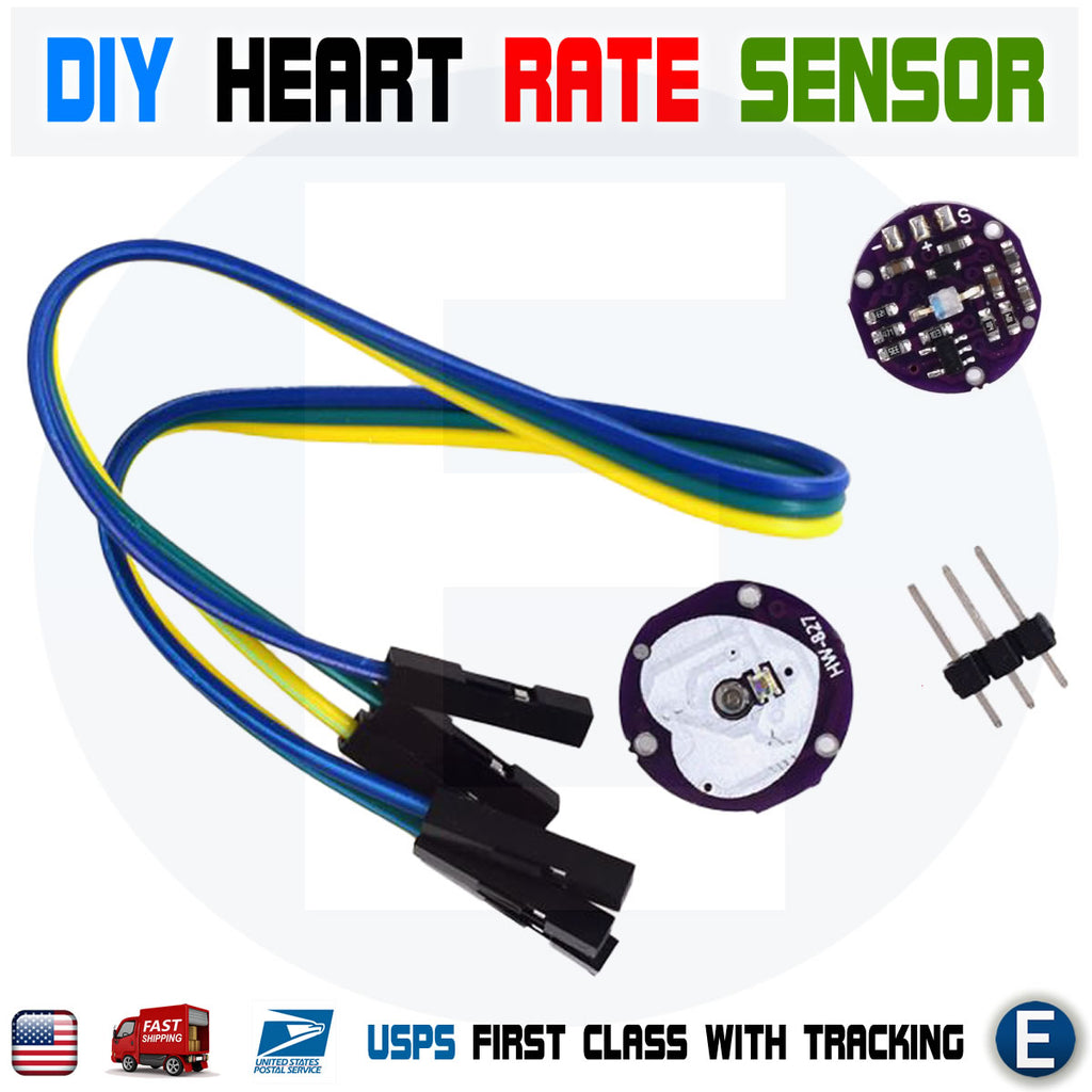 Pulse Sensor Heart Rate Sensor Monitor PulseSensor for Arduino Module ...