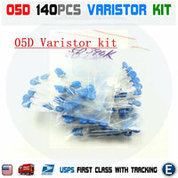 140pcs 05D Varistor Kit 5MM 471K 330K 181K 270K 220K 390K 391K 431K 470K 511K 560K 561K 680K 820K