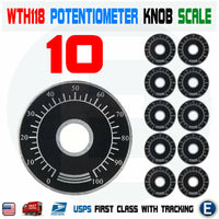 10pcs WTH118 potentiometer knob scale digital scale 0-100 can be equipped WX112 RV24YN RV24YN20S
