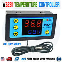 W3231 Digital Dual LED Thermostat Temperature Controller With NTC Sensor 110-220V