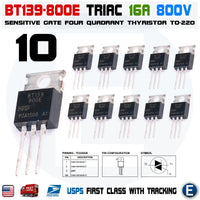 10pcs BT139-800E BT139 16A 800V Triac Thyristor TO-220 - eElectronicParts