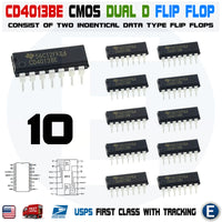 10pcs CD4013BE CD4013 4013 IC CMOS DUAL D FLIP FLOP Texas Instruments - eElectronicParts
