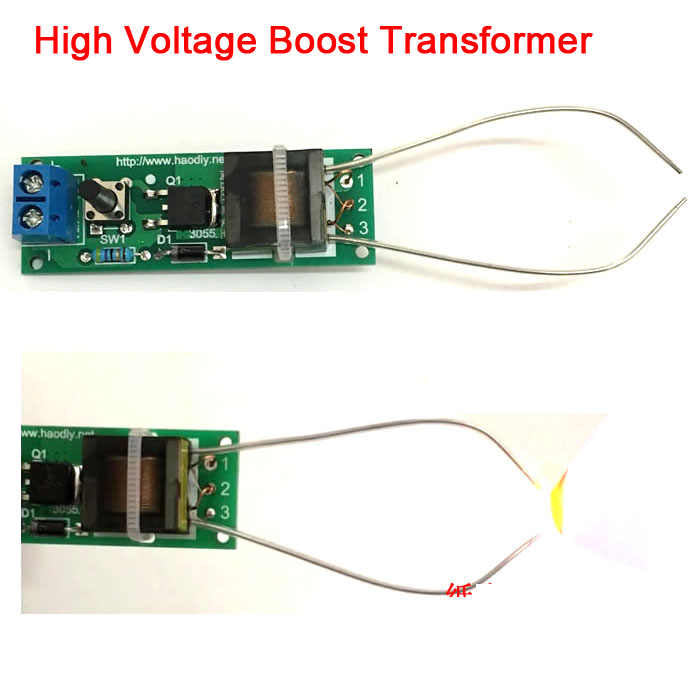DC 3-5V DIY Kit High Voltage Generator Arc Igniter Lighter Unassembled Kit - eElectronicParts