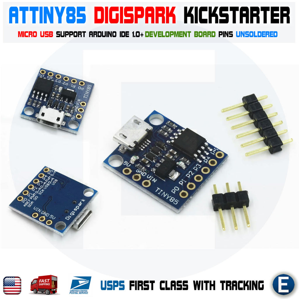 Digispark Kickstarter ATTINY85 Arduino General Micro USB Development Board - eElectronicParts