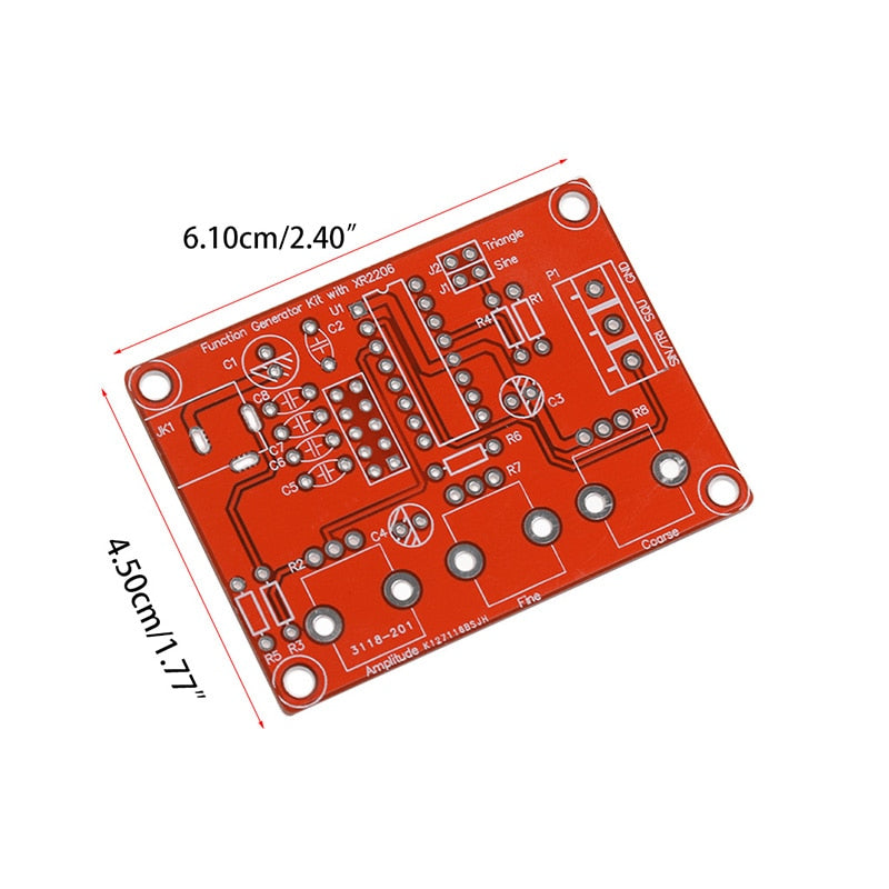 XR2206 Function Signal Generator DIY Kit Sine Output 1HZ-1MHZ