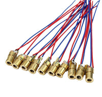 10pcs Red Dot Laser Diode Module 5V Volt 5mW 650nm Copper Head 150mW - eElectronicParts