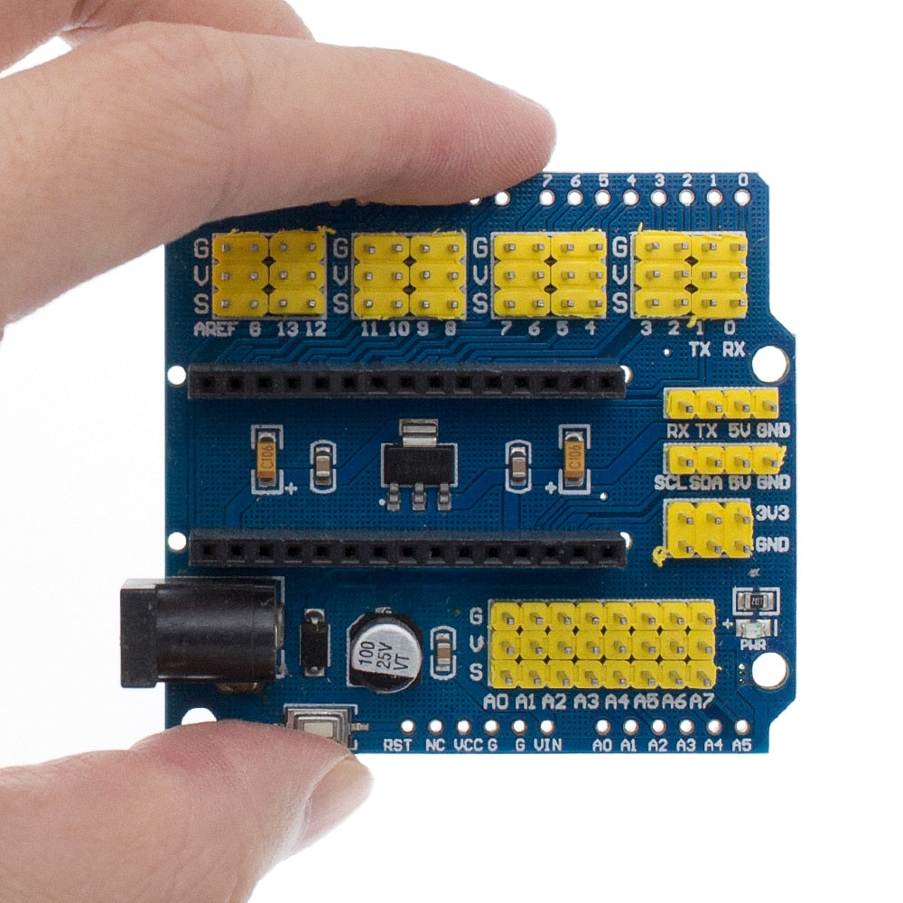 Nano Shield IO V1 - Com Bornes  Componentes Eletrônicos e Arduino