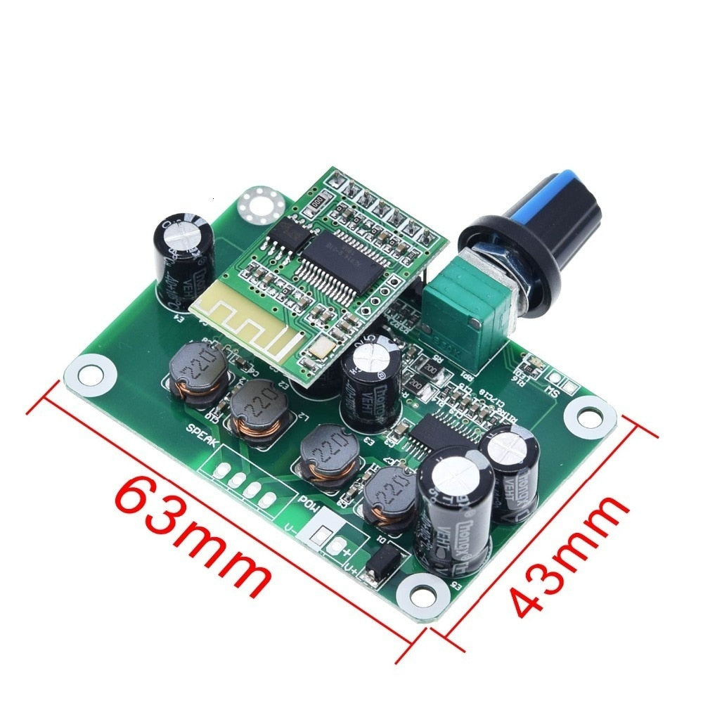 TPA3110 Amplifier Board 30W+30W Stereo Class D Power Bluetooth 4.2 8-25V