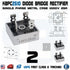 2pcs KBPC2510 Diode Bridge Rectifier Single Phase Metal Case 1000V 25A - eElectronicParts