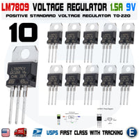 10PCS LM7809 L7809 L7809CV ST TO-220 Voltage Regulator IC 9V 1.5A - eElectronicParts