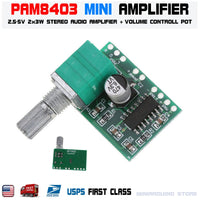 PAM8403 3W Stereo Audio Power Amplifier Board Module with Volume Control Pot - eElectronicParts