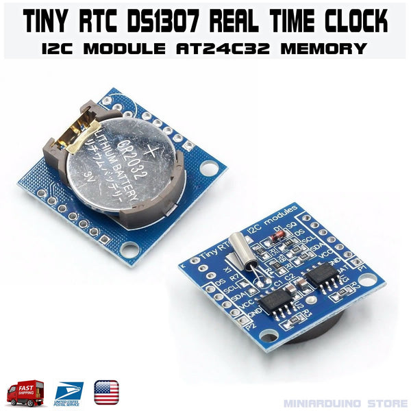Tiny RTC I2C DS1307 AT24C32 Real Time Clock Module For Arduino AVR PIC ...