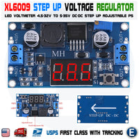 XL6009 LED DC-DC 4.5-32V to 5-35V Voltage Step Up Adjustable Boost Voltmeter Module 4A