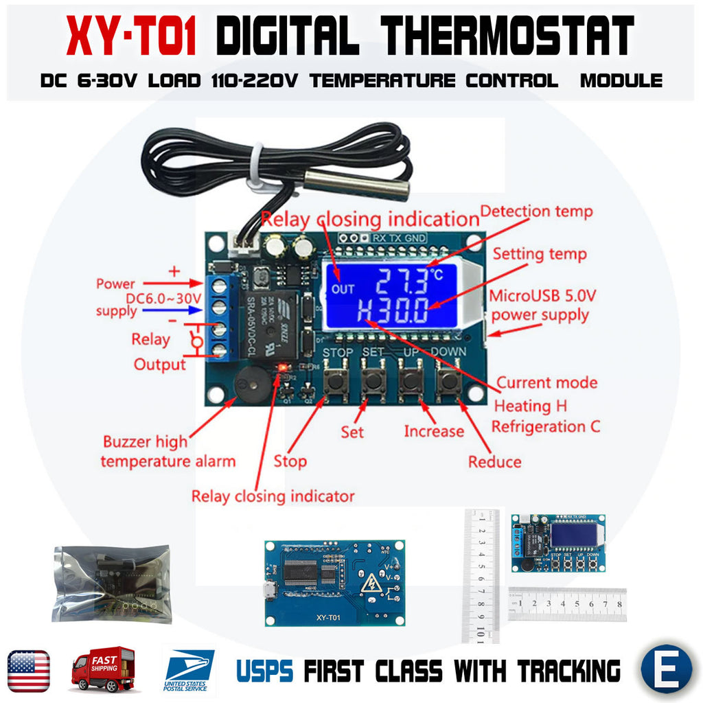 Xy-T01 Digital Thermostat Heating Refrigeration Digital Temperature Control Module - eElectronicParts