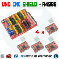 CNC Expansion Shield V3 + 4pcs A4988 Stepper Driver For Arduino Uno Mega2560 US
