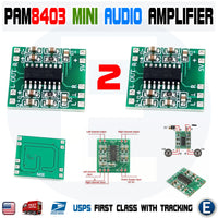 2PCS PAM8403 Mini Digital Power Amplifier Board Class D 2*3W 2.5-5V input USA