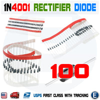 100PCS 1N4001 IN4001 DO-41 1A 50V Rectifier Diode