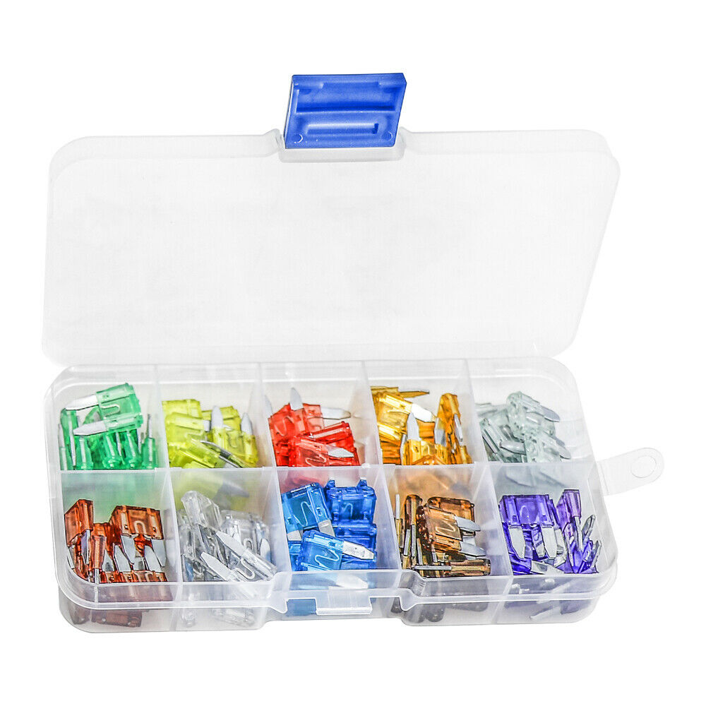 100pcs 10 values Car Mini Blade Fuses Kit 2A 3A 5A 7.5A 10A 15A 20A 25A 30A 35A - eElectronicParts