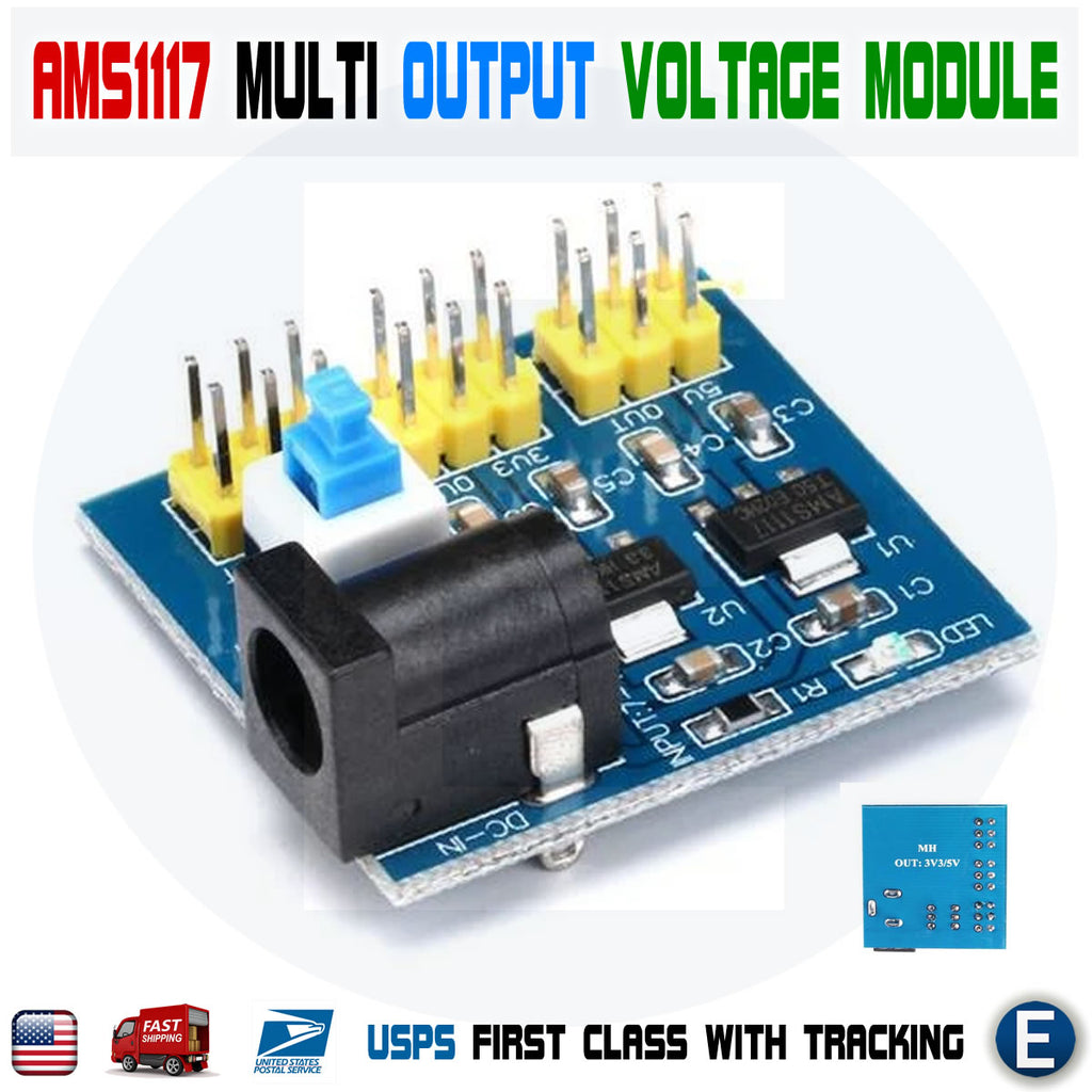 AMS1117 Multi Output Voltage Conversion Module in 6V-12V step down 3.3 –  eElectronicParts