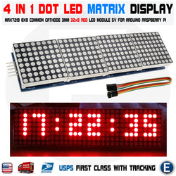 Arduino matrix led display module max7219 5p line 8x32 4 in 1 MCU Raspberry pi - eElectronicParts