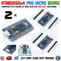 2pcs ATmega32U4 Pro Micro Controller Board for Arduino Pro Micro USB 5V/16Mhz Leonardo - eElectronicParts