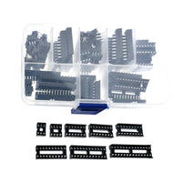 66pcs DIP IC Socket Adaptor Solder Type Socket Kit 6 8 14 16 18 20 24 28 Pin