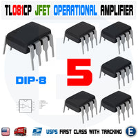 5PCS TL081CP Low-Power JFET-Input Operational Amplifier IC Chip TL081 OP-AMP