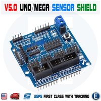 Sensor Shield V5.0 Sensor Expansion Board for Arduino UNO / MEGA servo motor USA