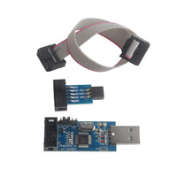 USBASP USBISP AVR Programmer USB Adapter + 6-to 10 Pin IDC ISP Connector + Cable