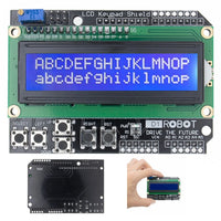 1602 LCD Board Keypad Shield Blue Backlight Arduino UNO Mega2560 HD44780 Display - eElectronicParts